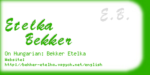 etelka bekker business card